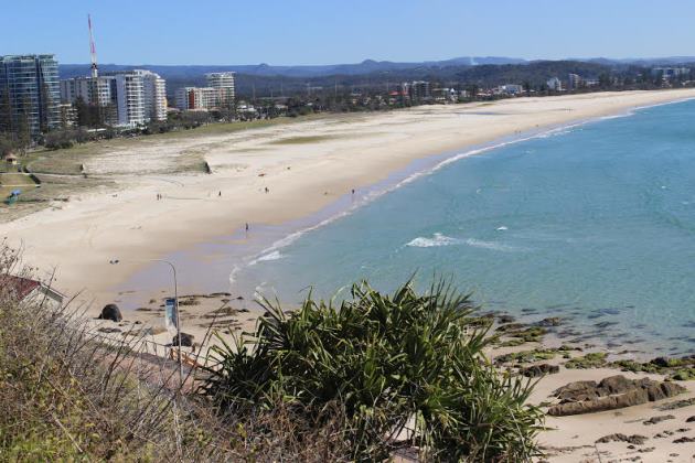 Kirra Beach (facing Miles Street) in July 2014