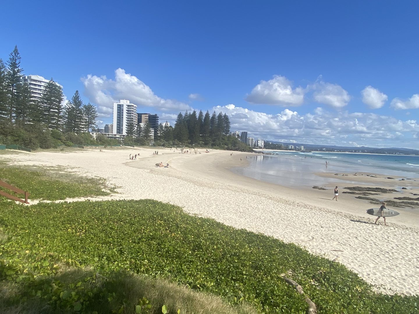 Rainbow Bay Beach looking north July 2022