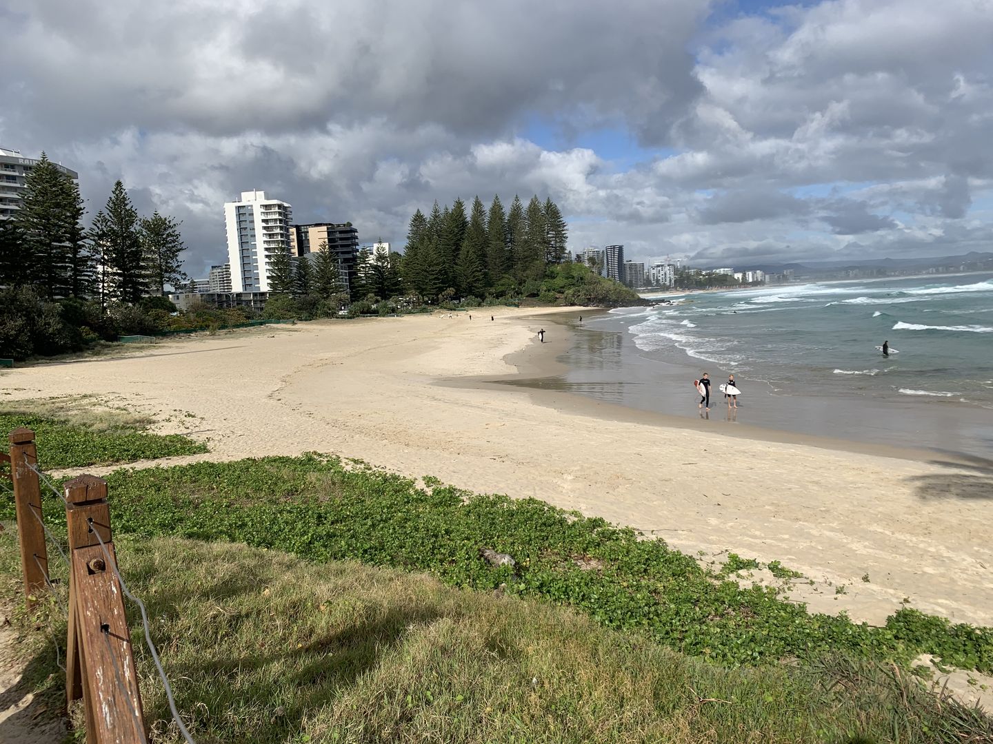 Rainbow Bay beach looking north 13 October 2022